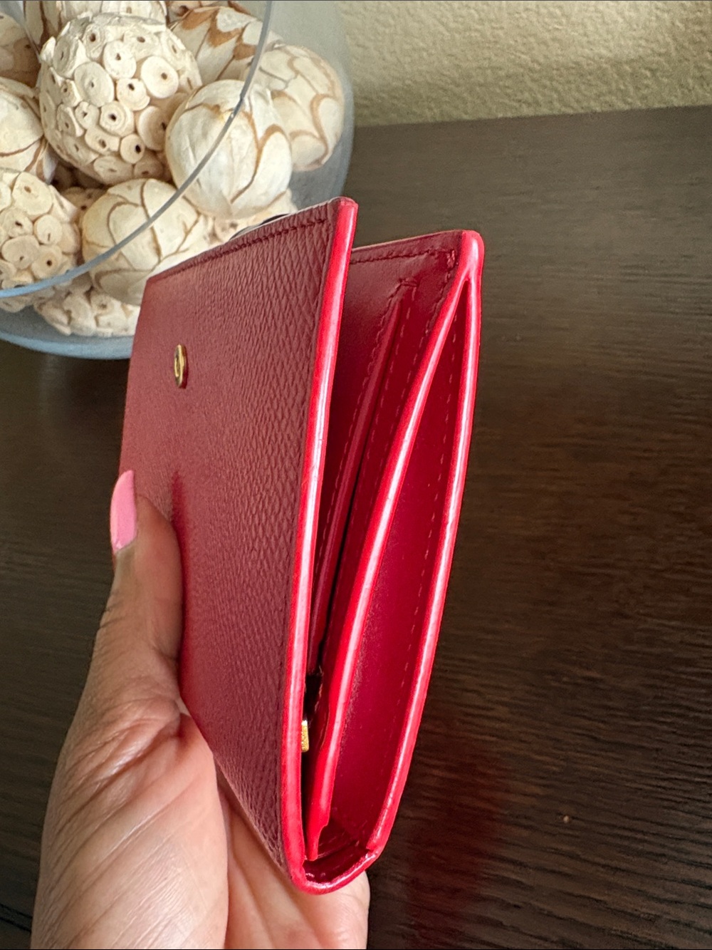 Celine Paris Large Strap Wallet - Red & Black Bicolor Grained Calfskin - Picture 11 of 11